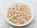 10mm tiger polymer clay beads, animal clay charms for bracelets