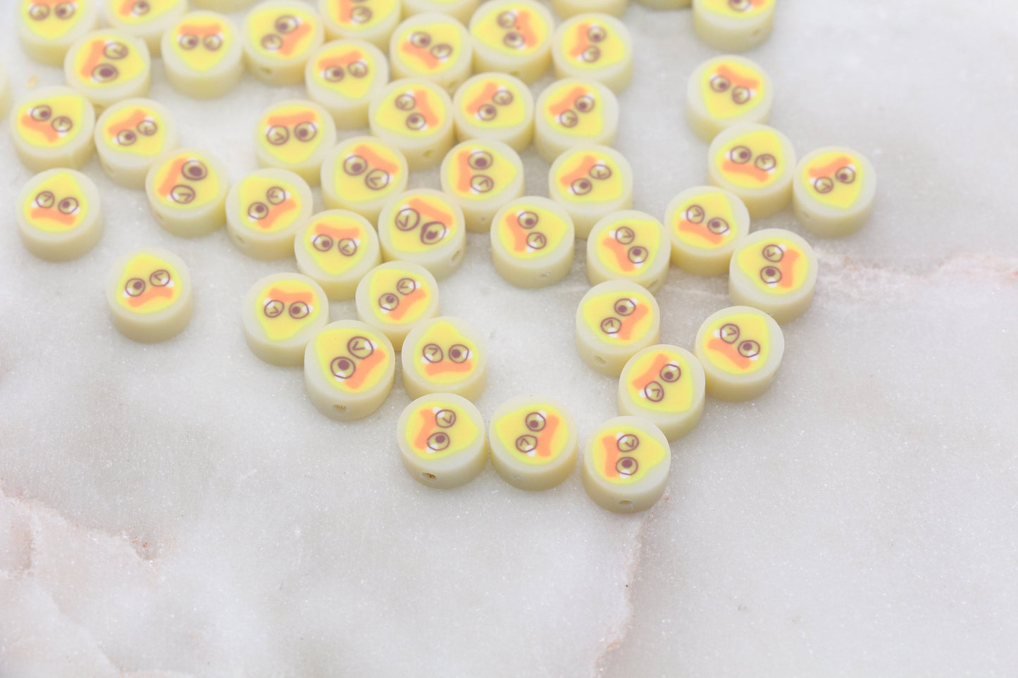 Kawaii Duck Polymer Clay Beads, Cute Duckie Beads, Beads for Bracelet, Jewelry Beads #361