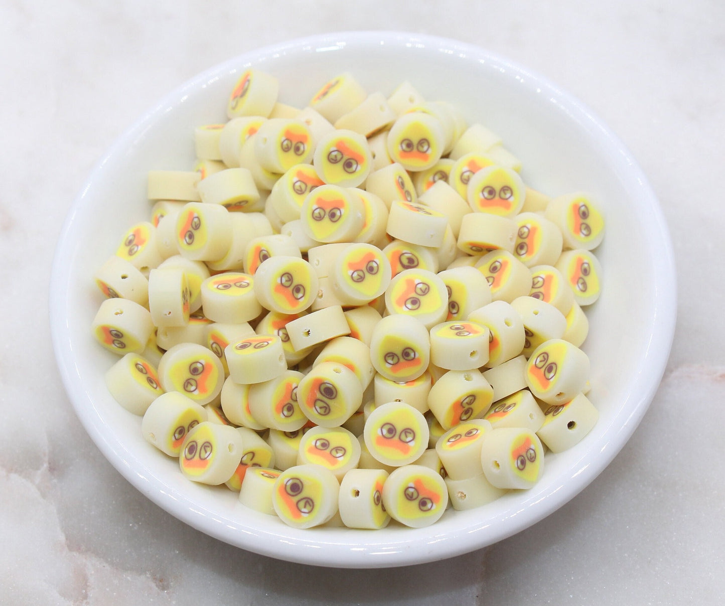 Kawaii Duck Polymer Clay Beads, Cute Duckie Beads, Beads for Bracelet, Jewelry Beads #361