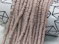 6mm nude beige heishi beads for bracelets and DIY jewelry