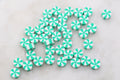 10mm swirl peppermint polymer clay beads, christmas clay charms for bracelets