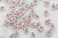 10mm reindeer polymer clay beads, christmas clay charms for bracelets