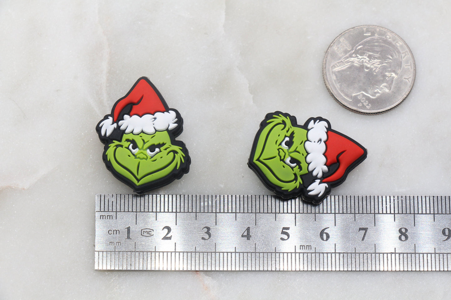 Grinch Silicone Beads, Mean One Christmas Silicone Beads, Christmas Chunky Beads, Silicone Loose Beads, Christmas Focal Beads #366