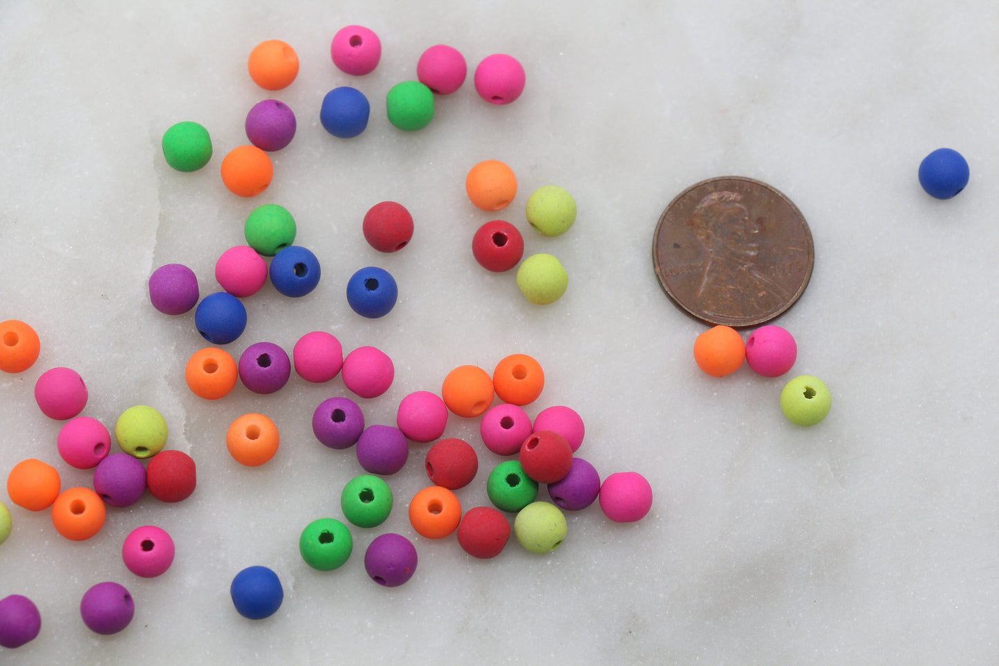 6mm Matte Multicolor Gumball Beads, Round Acrylic Loose Beads, Matte Bubblegum Beads, Chunky Beads, Round Plastic Beads #984