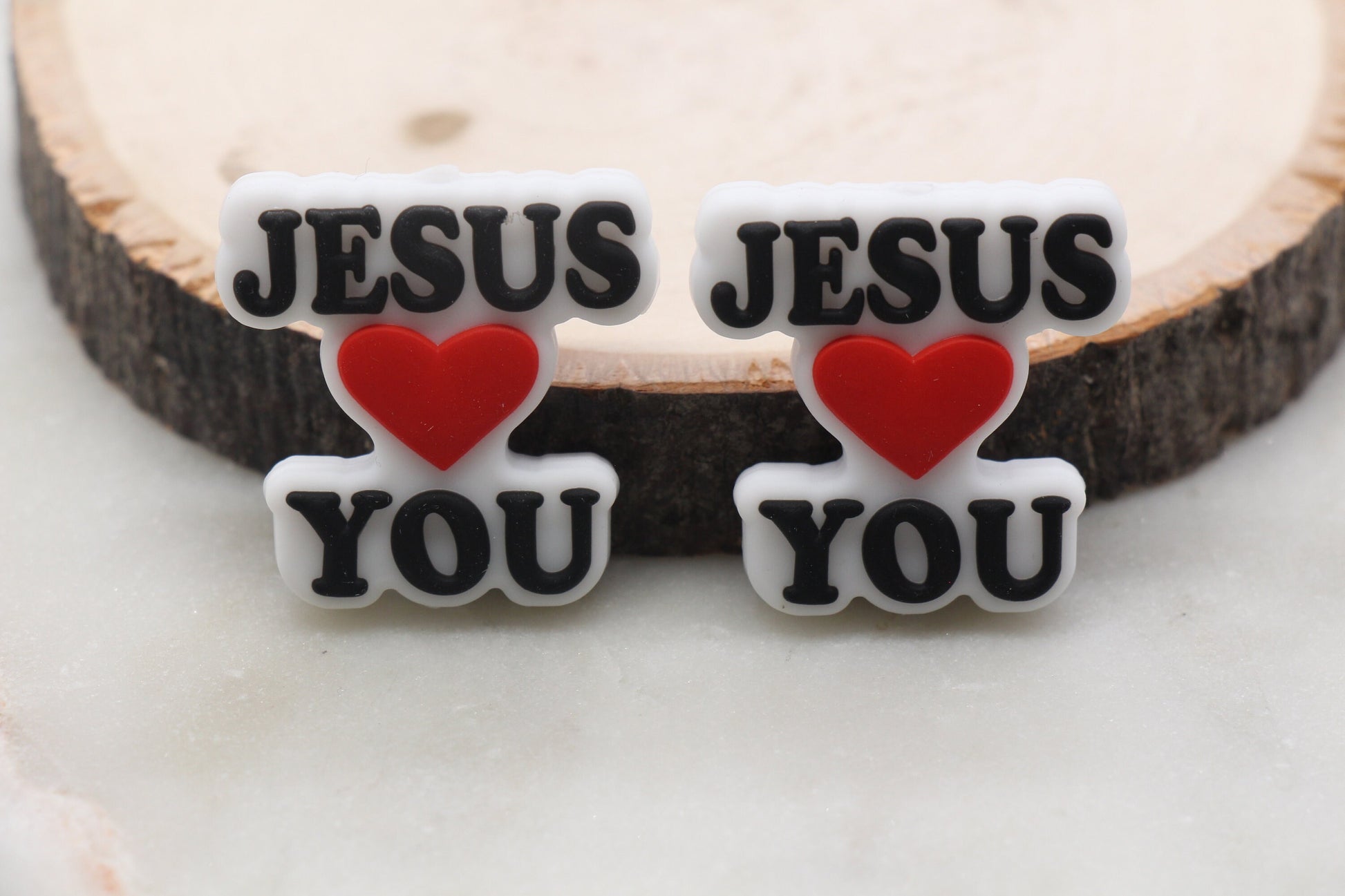 Jesus Loves You Silicone Beads, Love You Silicone Beads, Religious Chunky Beads, Silicone Loose Beads, Focal Beads #379