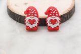 Christmas Gnome Silicone Beads, Gnome With Heart Silicone Beads, Christmas Chunky Beads, Silicone Loose Beads, Christmas Focal Beads #373