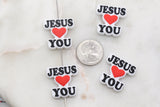 Jesus Loves You silicone focal beads for pens and keychains