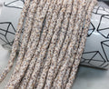 6mm light brown speckled heishi beads for bracelets and DIY jewelry