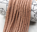 6mm caramel heishi beads for bracelets and DIY jewelry