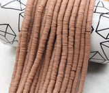 6mm caramel heishi beads for bracelets and DIY jewelry