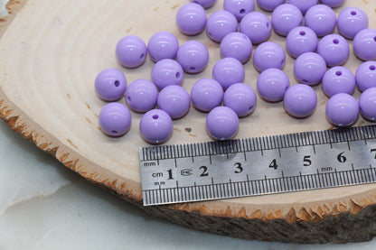 10mm Lavender Gumball Beads, Round Acrylic Purple Loose Beads, Bubblegum Beads, Chunky Beads, Bubble Gum Beads, Smooth Round Beads #1338