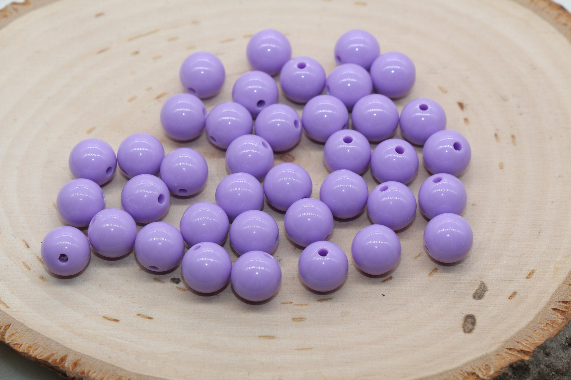 10mm Lavender Gumball Beads, Round Acrylic Purple Loose Beads, Bubblegum Beads, Chunky Beads, Bubble Gum Beads, Smooth Round Beads #1338