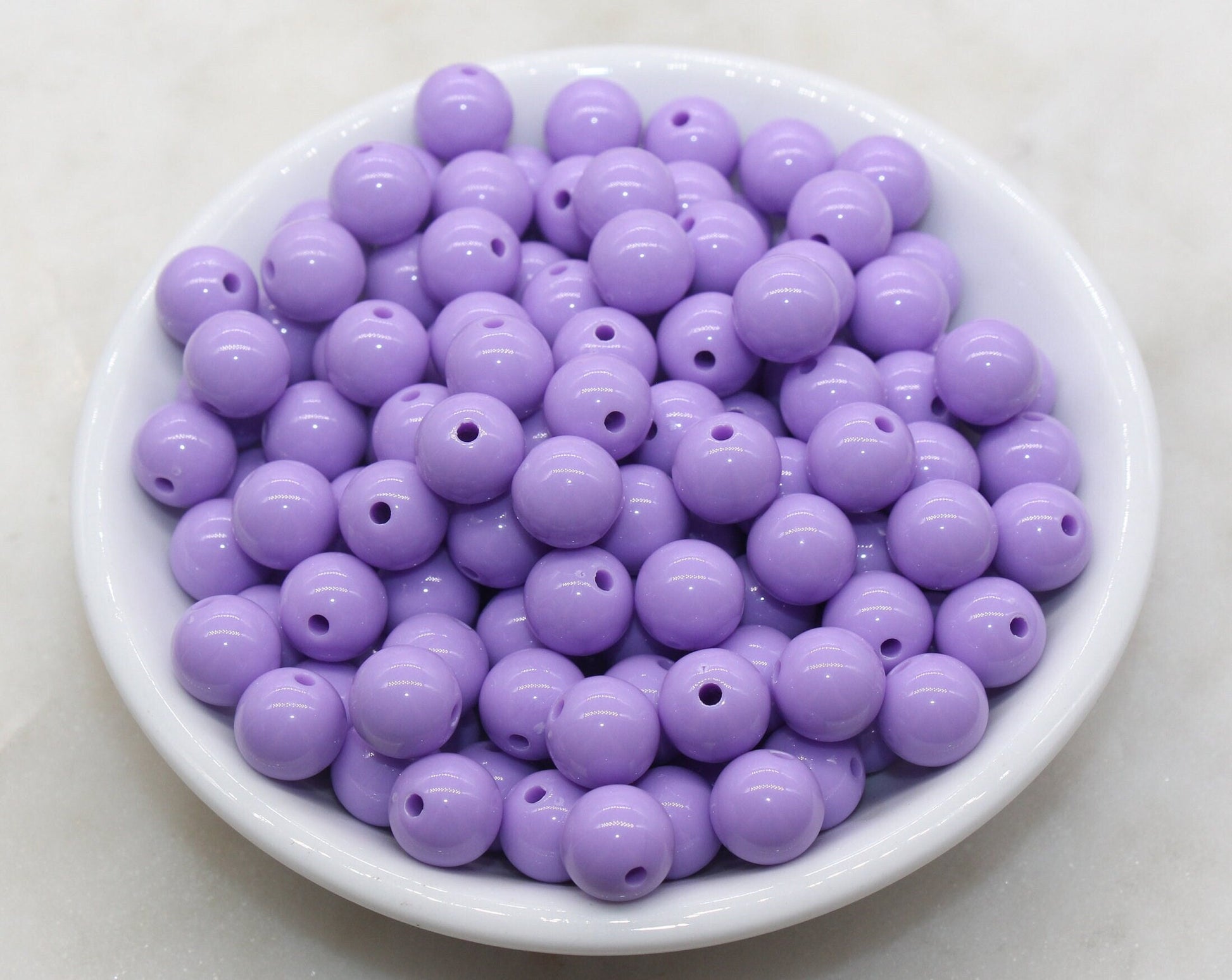 10mm Lavender Gumball Beads, Round Acrylic Purple Loose Beads, Bubblegum Beads, Chunky Beads, Bubble Gum Beads, Smooth Round Beads #1338