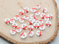 9mm santa claus polymer clay beads, christmas clay charms for bracelets 2