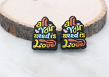 All You Need is Love silicone focal beads for pens and keychains