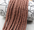 6mm terracotta heishi beads for bracelets and DIY jewelry