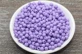 6mm Lavender Gumball Beads, Round Acrylic Purple Loose Beads, Bubblegum Beads, Chunky Beads, Bubble Gum Beads, Smooth Round Beads #1337