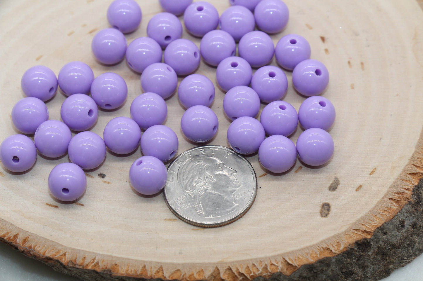 10mm Lavender Gumball Beads, Round Acrylic Purple Loose Beads, Bubblegum Beads, Chunky Beads, Bubble Gum Beads, Smooth Round Beads #1338