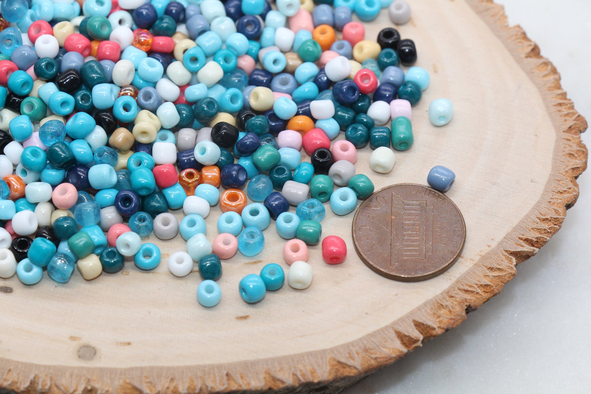 Mix Glass Seed Beads, 4mm 6/0 Glass Round Seed Beads, Mix Multicolor Seed Beads, Rocailles Beads, Beading Supplies #2907