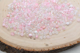 Mix Pink Glass Seed Beads, 4mm 6/0 Glass Round Seed Beads, Mix Multicolor Seed Beads, Rocailles Beads, Valentine's Themed Beads #2913