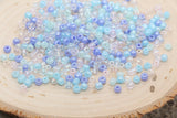 4mm 6/0 mix creamy blue glass seed beads for bracelets