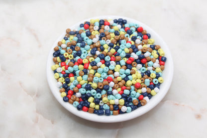 Mix Glass Seed Beads, 4mm 6/0 Glass Seed Beads, Multicolor Seed Beads, Rocailles Beads, Beading Supplies, Bracelet Glass Beads #2931