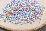 Mix Glass Seed Beads, 4mm 6/0 Glass Seed Beads, Mix Multicolor Seed Beads, Rocailles Beads, Beading Supplies, Bracelet Glass Beads #2945