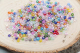 Mix Iridescent Glass Seed Beads, 4mm 6/0 Glass Seed Beads, Multicolor Seed Beads, Rocailles Beads, Beading Supplies, Bracelet Beads #2954