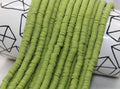 6mm moss green heishi beads for bracelets and DIY jewelry