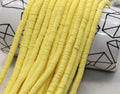 6mm lemon yellow heishi beads for bracelets and DIY jewelry
