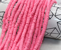 6mm rouge pink heishi beads for bracelets and DIY jewelry