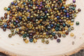 4mm 6/0 gold mix glass seed beads for bracelets