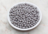 6mm Matte Gray Gumball Beads, Frosted Round Acrylic Loose Beads, Matte Bubblegum Beads, Chunky Beads, Round Plastic Beads #2967