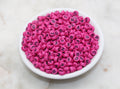 7mm Magenta Pink Acrylic Letter Beads #123