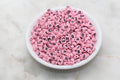 7mm Pink Acrylic Letter Beads #4