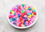 Valentine's Heart Polymer Clay Beads, Assorted Heart Shape Clay Round Beads, Loose Beads, Jewelry Beads, Beads for Bracelet #396
