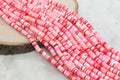 6mm valentine's heishi beads for bracelets and DIY jewelry