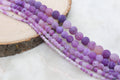 purple crackle agate beads, stone beads for bracelets