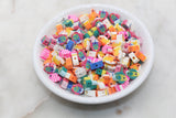 10mm assort fish polymer clay beads, animal clay charms for bracelets