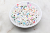 9mm-10mm zodiac polymer clay beads, nature clay charms for bracelets