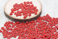 7mm Red Acrylic Heart Letter Beads