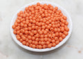 6mm Matte Orange Acrylic Gumball Beads