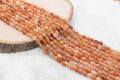 6mm-7mm red aventurine nugget beads, irregular stone beads for bracelets