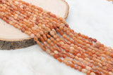 Red Aventurine Nugget Beads, Gemstone Loose Beads, Pebble Beads, Nugget Beads, Size 6mm-7mm, #33