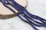 8mm Blue Sodalite Beads, Blue Gemstone Loose Beads, Smooth Round Beads #272