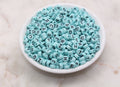 7mm Blue Acrylic Letter Beads #67