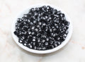 6mm Black Acrylic Cube Number Beads