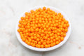 6mm Matte Orange Acrylic Gumball Beads