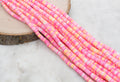 6mm valentine's heishi beads for bracelets and DIY jewelry