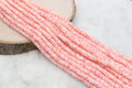 6mm peach pink mix speckled heishi beads for bracelets and DIY jewelry